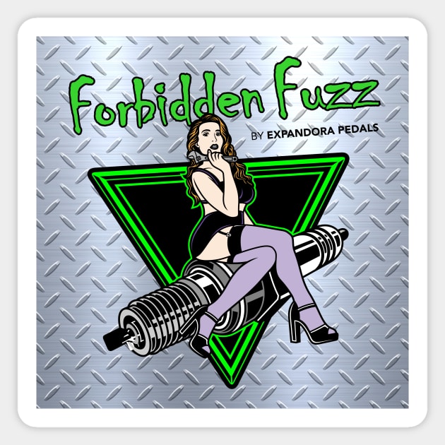 Forbidden Fuzz Pin-Up Sticker by Expandora Pedals Merch